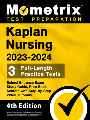 cover image of Kaplan Nursing School Entrance Exam Study Guide 2023-2024